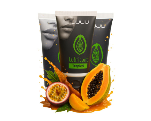 Набор из 3 съедобных лубрикантов JUJU со вкусом тропических фруктов
