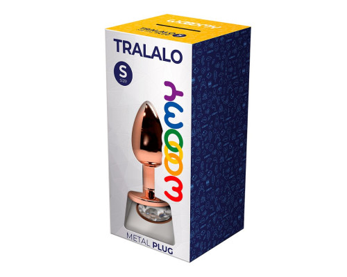 Анальная втулка Wooomy Tralalo Size S с прозрачным кристаллом