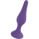 Фиолетовая анальная втулка Silcone Purple Plug Large - 12,5 см.