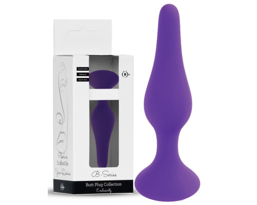 Фиолетовая анальная втулка Silcone Purple Plug Large - 12,5 см.