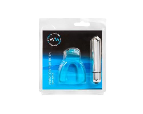 Голубая капа с вибропулей для оральных ласк