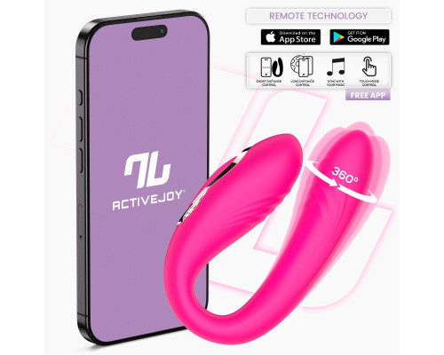 Розовый интерактивный вибростимулятор для пар Couty