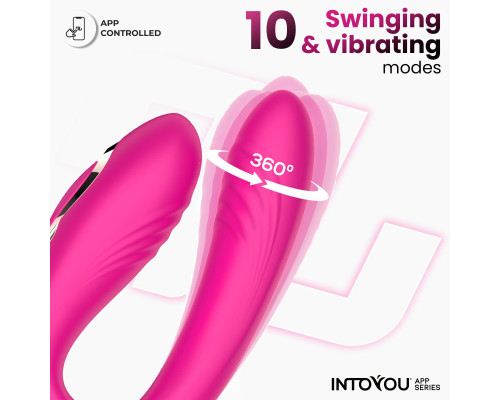 Розовый интерактивный вибростимулятор для пар Couty