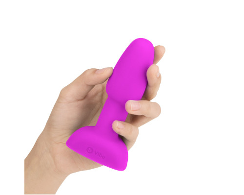 Ярко-розовая анальная пробка с римминг-эффектом Rimming Petite - 12 см.