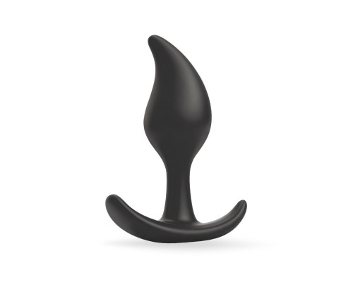 Черный анальный стимулятор - 9,2 см.
