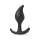 Черный анальный стимулятор - 9,2 см.