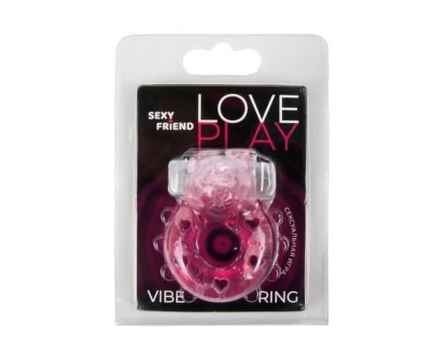 Розовое эрекционное виброкольцо в форме зайчика