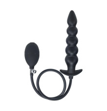 Черная анальная елочка с функцие расширения Beaded Inflatable Silicone Anal Plug